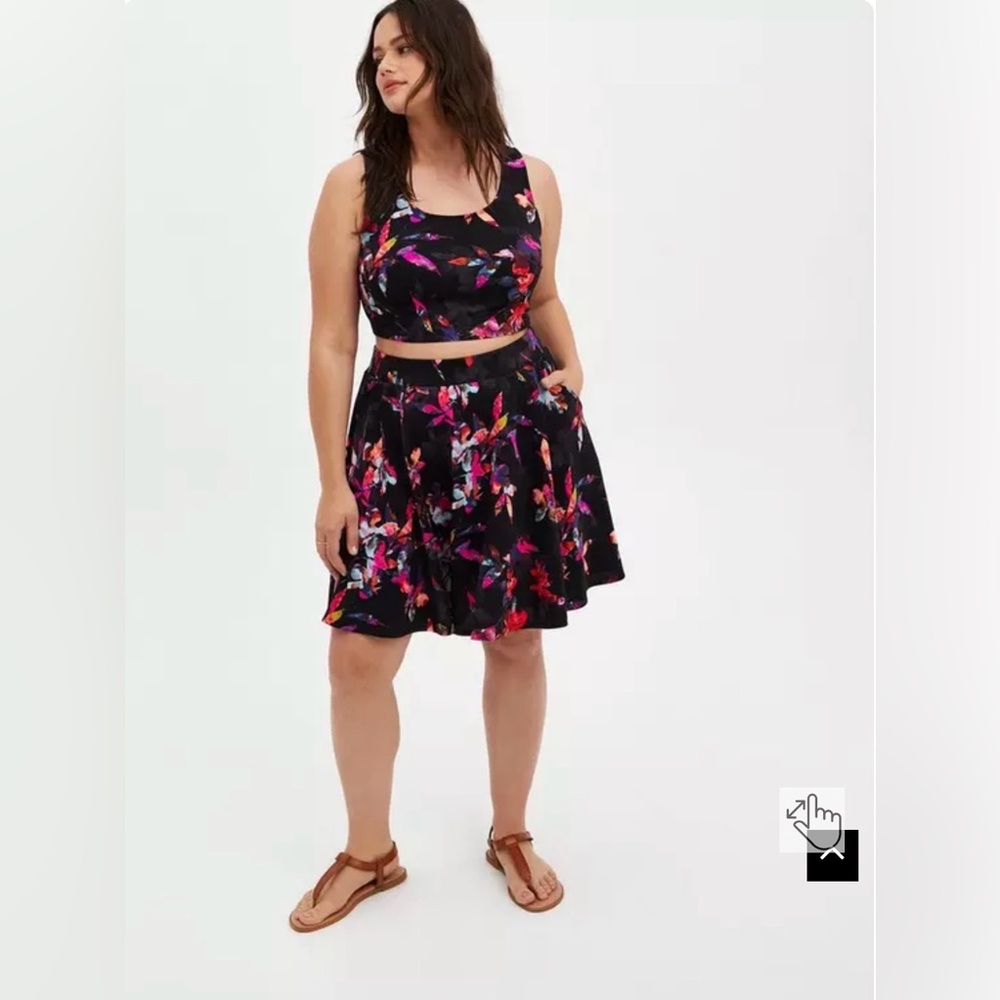 Torrid Mini Scuba Skater Set in Floral Print
